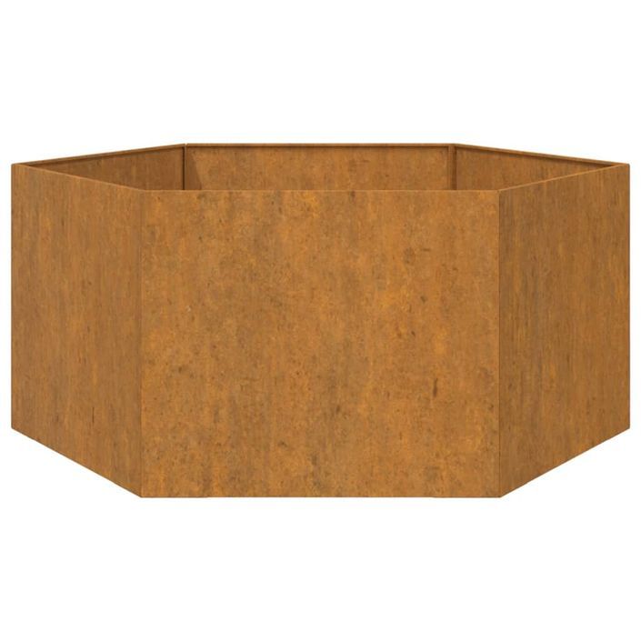 Jardinière Rouillé 90x90x45 cm Acier corten - Photo n°5