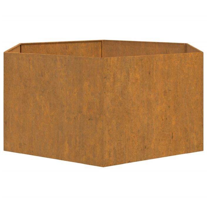 Jardinière Rouillé 90x90x45 cm Acier corten - Photo n°6