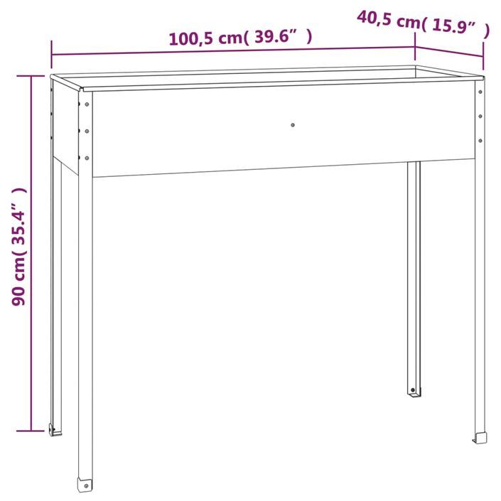 Jardinières 2 pcs Anthracite Acier galvanisé - Photo n°8