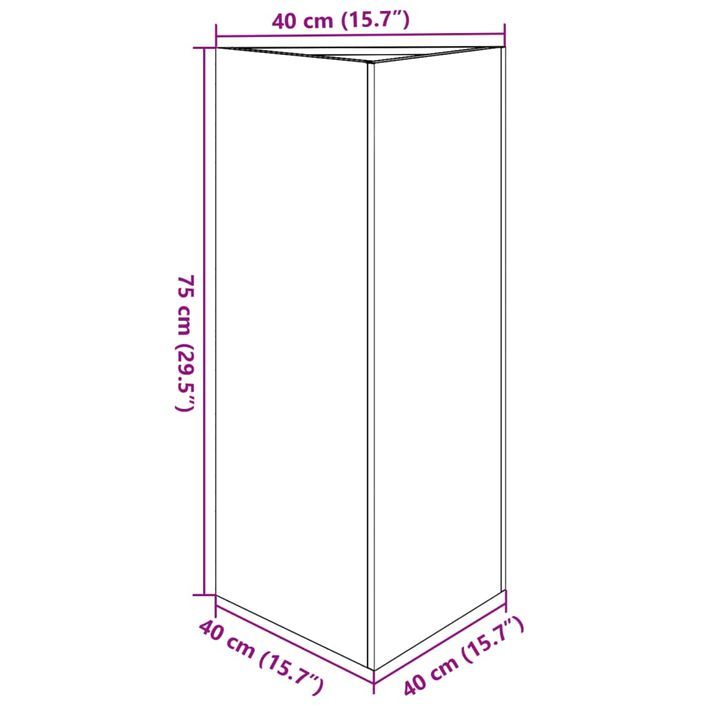 Jardinières 2 pcs anthracite triangulaire 40x34,5x70 cm acier - Photo n°12