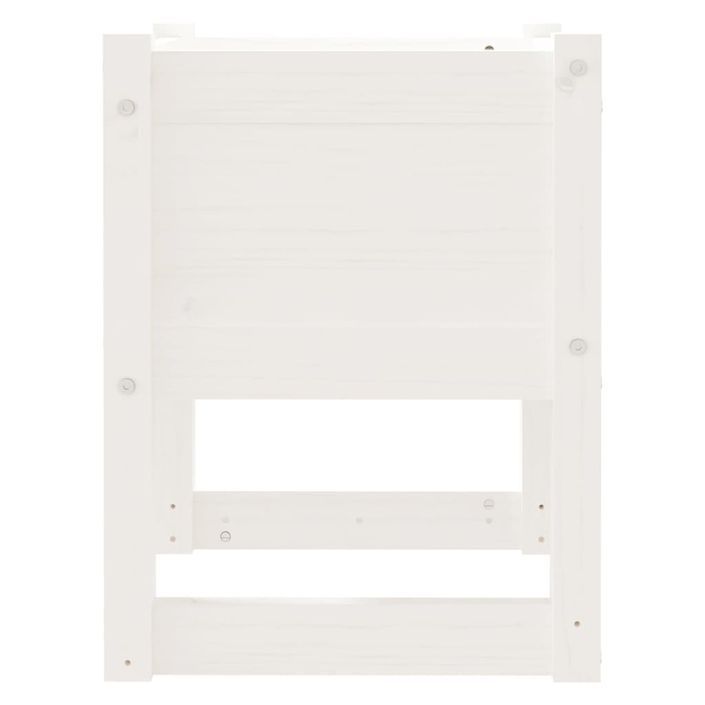 Jardinières 2 pcs Blanc 40x40x52,5 cm Bois massif de pin - Photo n°6