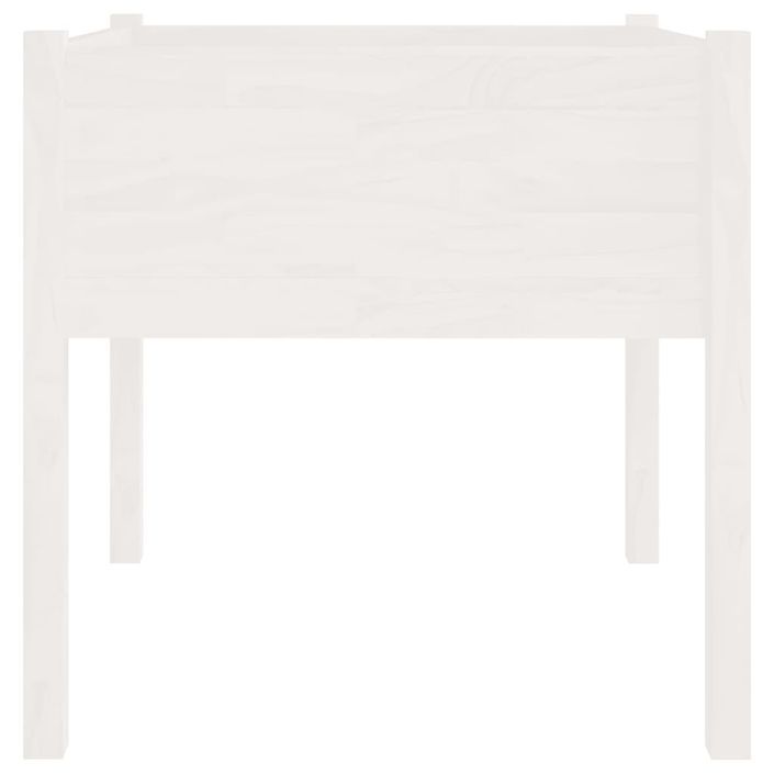 Jardinières 2 pcs Blanc 70x70x70 cm Bois de pin massif - Photo n°5