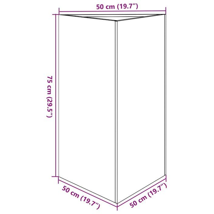 Jardinières 2 pcs blanc triangulaire 50x43x75 cm acier - Photo n°12