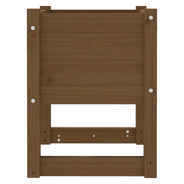 Jardinières 2 pcs Marron miel 40x40x52,5 cm Bois massif de pin - Photo n°6