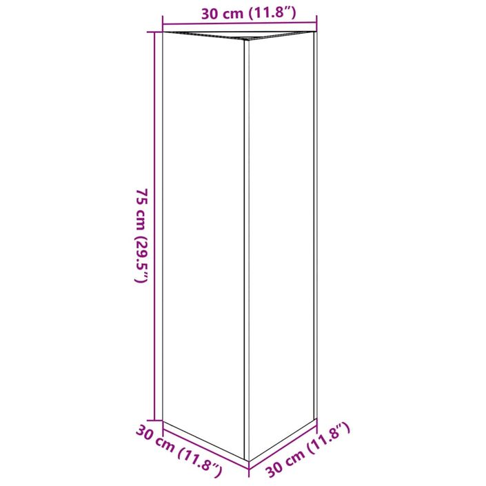 Jardinières 2 pcs triangulaire 30x26x75 cm acier galvanisé - Photo n°12