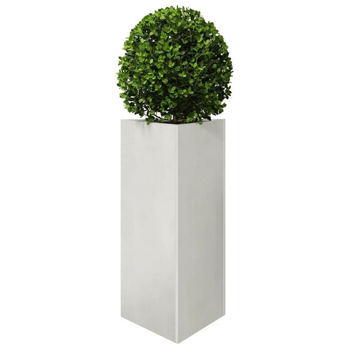 Jardinières 2 pcs triangulaire 40x34,5x70 cm acier inoxydable - Photo n°4