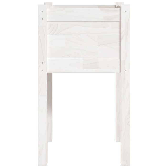 Jardinières d'extérieur 2 pcs Blanc 40x40x70 cm Bois de pin - Photo n°5