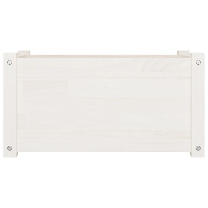 Jardinières d'extérieur 2 pcs Blanc 60x31x31 cm Bois de pin - Photo n°5