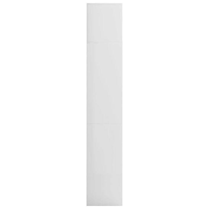 Jeu de bibliothèque/meuble TV 3 pcs Blanc brillant 180x30x180cm - Photo n°5