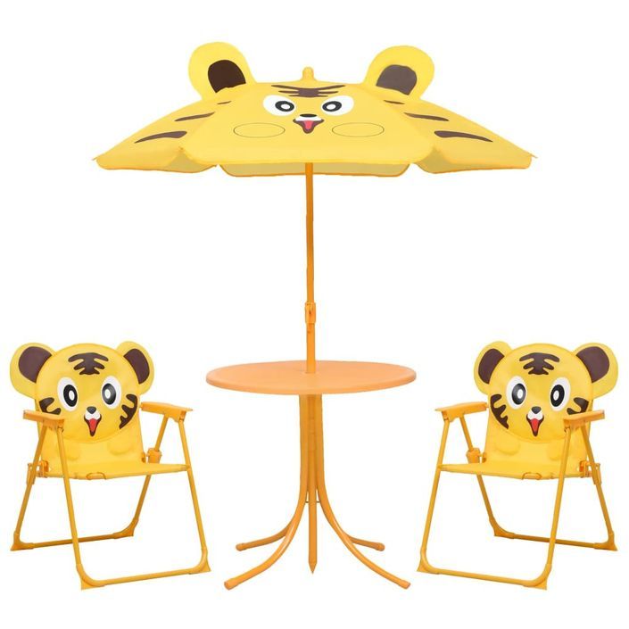 Jeu de bistro avec parasol pour enfants 3 pcs Jaune - Photo n°1