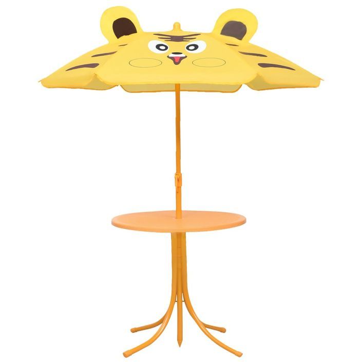 Jeu de bistro avec parasol pour enfants 3 pcs Jaune - Photo n°2