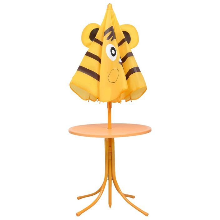 Jeu de bistro avec parasol pour enfants 3 pcs Jaune - Photo n°3