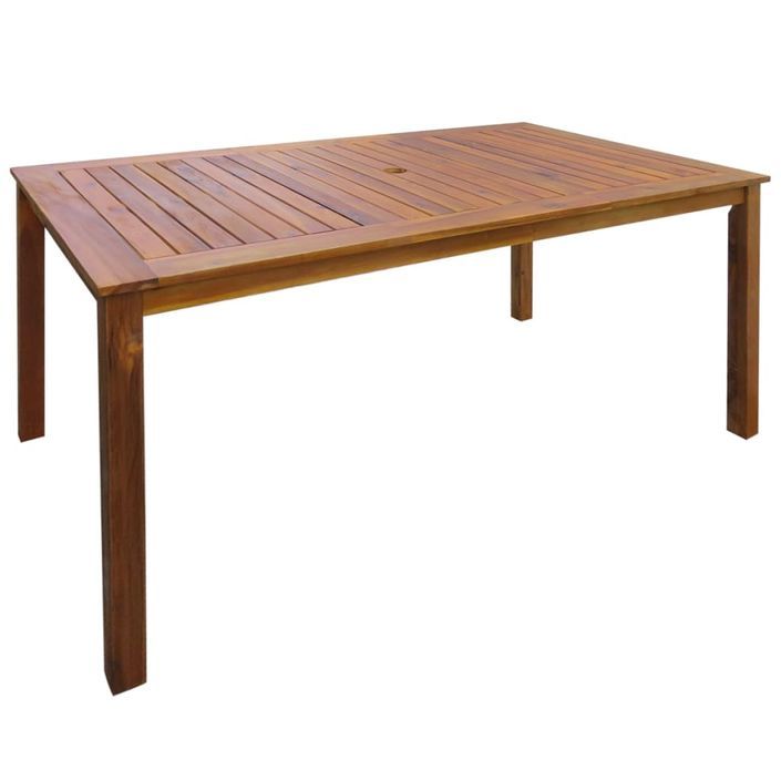 Jeu de salle à manger d'extérieur 7 pcs Bois d'acacia solide - Photo n°2