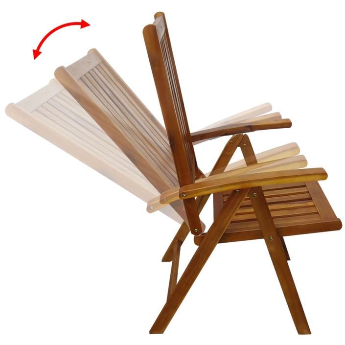 Jeu de salle à manger d'extérieur 7 pcs Bois d'acacia solide - Photo n°7