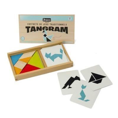 JEUJURA Jeu de tangram en bois - Coffret en bois - Photo n°1