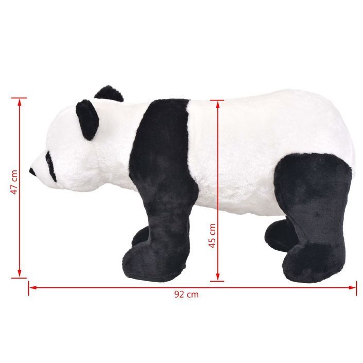 Jouet en peluche Panda Noir et blanc XXL - Photo n°4