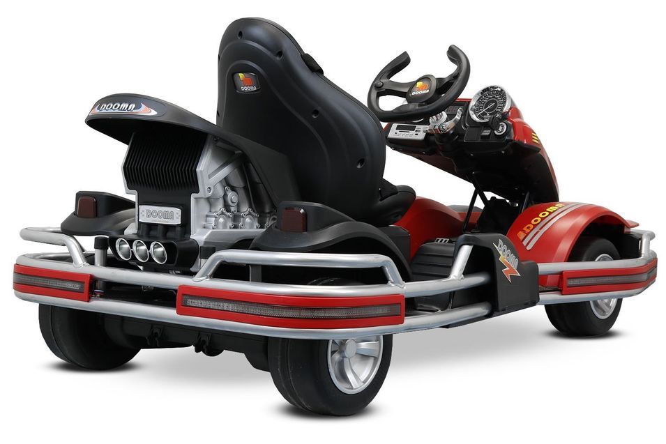 Karting enfant électrique blanc de luxe Go Kart - Photo n°2