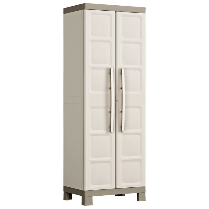 Keter Armoire de rangement à étagères Excellence Beige et taupe 182 cm - Photo n°1