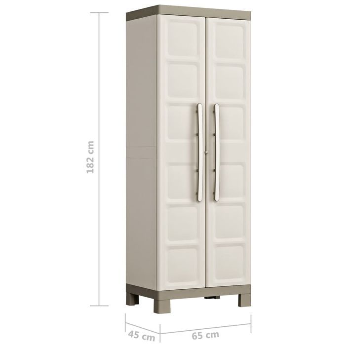 Keter Armoire de rangement à étagères Excellence Beige et taupe 182 cm - Photo n°9