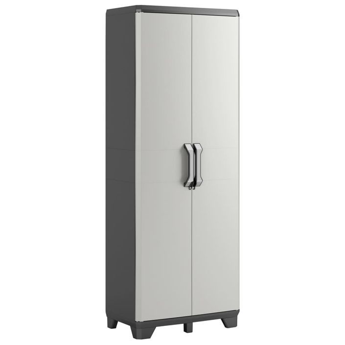 Keter Armoire de rangement avec étagères Gear Noir et gris 182 cm - Photo n°1