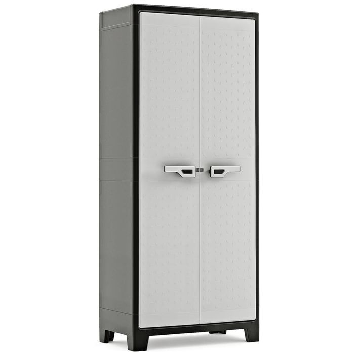 Keter Armoire de rangement avec étagères Titan Noir et gris 182 cm - Photo n°1