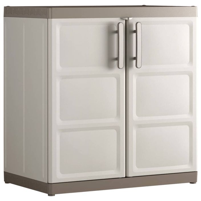 Keter Armoire de rangement basse Excellence XL Beige et taupe 93 cm - Photo n°1