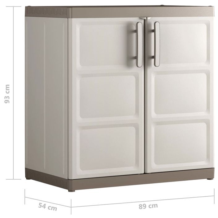 Keter Armoire de rangement basse Excellence XL Beige et taupe 93 cm - Photo n°6