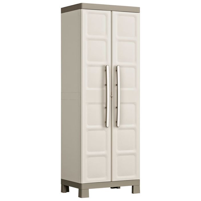 Keter Armoire de rangement polyvalente Excellence Beige et taupe 182cm - Photo n°1