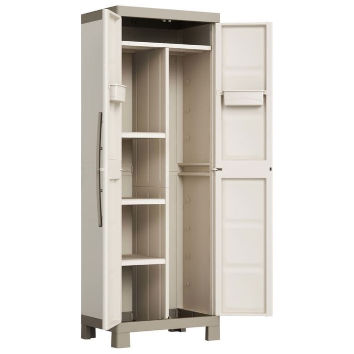 Keter Armoire de rangement polyvalente Excellence Beige et taupe 182cm - Photo n°2