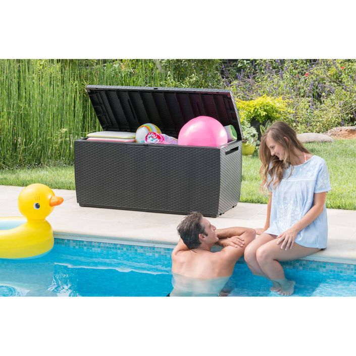 Keter Boîte de rangement de jardin Capri 302 L Anthracite - Photo n°7