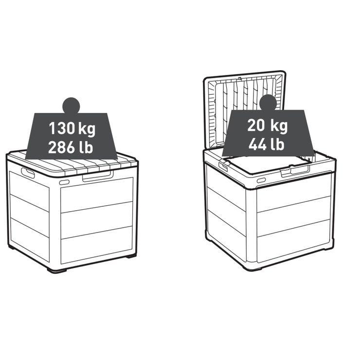 Keter Boîte de rangement de jardin Denali 113 L Anthracite - Photo n°12