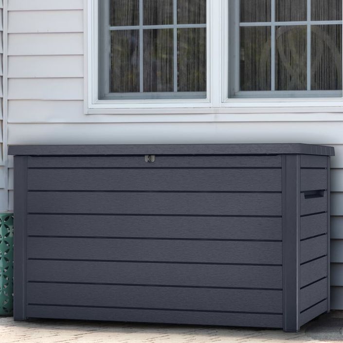 Keter Boîte de rangement de jardin Ontario 870 L Anthracite Ecom - Photo n°5