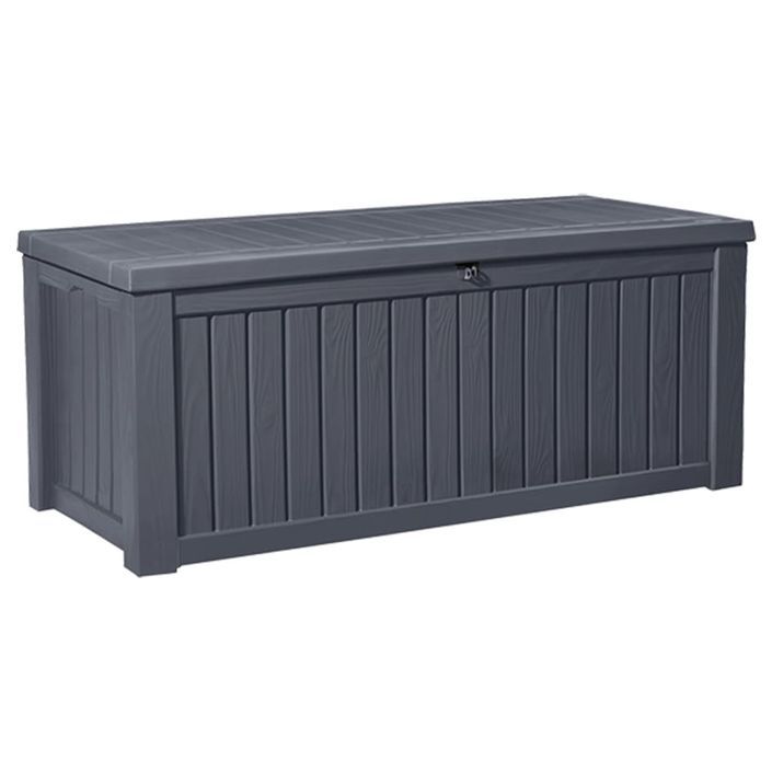 Keter Boîte de rangement de jardin Rockwood 570 L Anthracite - Photo n°3