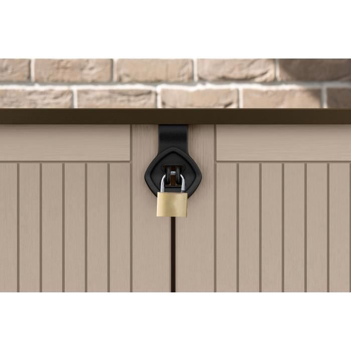 KETER - Coffre de jardin - Multifonctions - sans vérins - 880L - Beige - Photo n°2