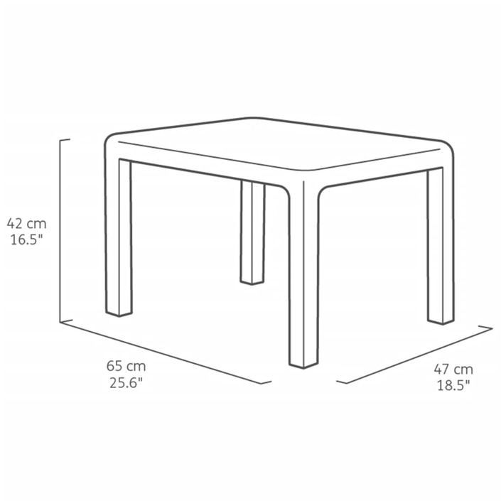 Keter Ensemble de meubles de balcon Emily Graphite - Photo n°6