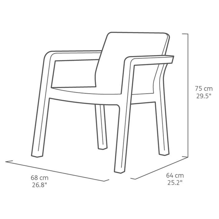 Keter Ensemble de meubles de balcon Emily Graphite - Photo n°7