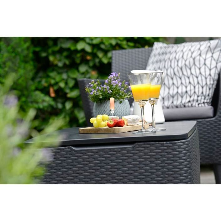 Keter Jeu de canapés de jardin 8 pcs Salemo Graphite 236629 - Photo n°5