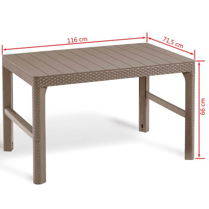 Keter Table de jardin Lyon Cappuccino - Photo n°4