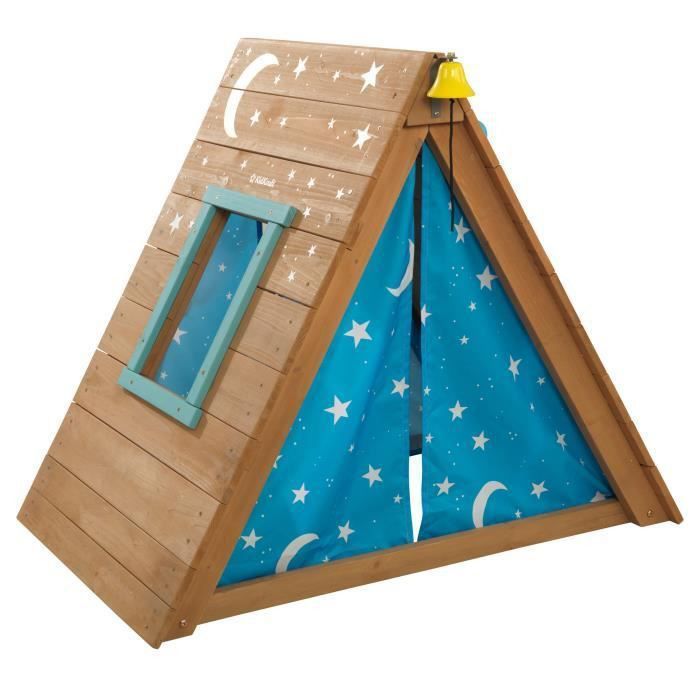 KIDKRAFT - Tipi cabane en bois enfant avec mur d'escalade - Photo n°1