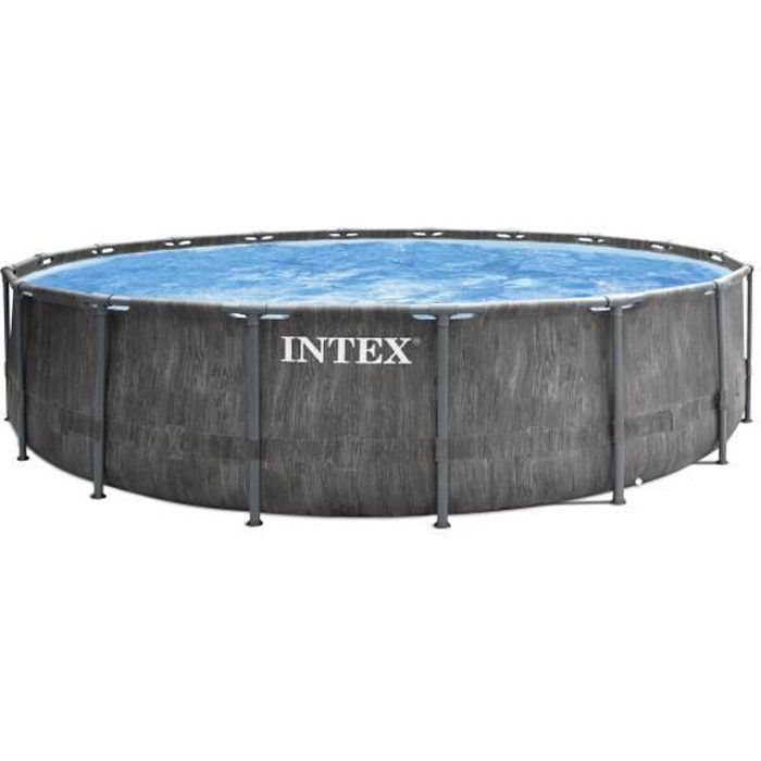 Kit Piscine hors sol tubulaire INTEX Baltik - 549 x 122 cm - Ronde (Livrée avec épurateur a cartouche, bâche, tapis de sol, échelle) - Photo n°1