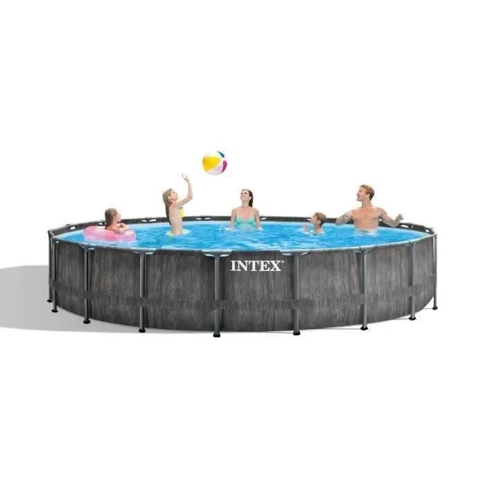 Kit Piscine hors sol tubulaire INTEX Baltik - 549 x 122 cm - Ronde (Livrée avec épurateur a cartouche, bâche, tapis de sol, échelle) - Photo n°2