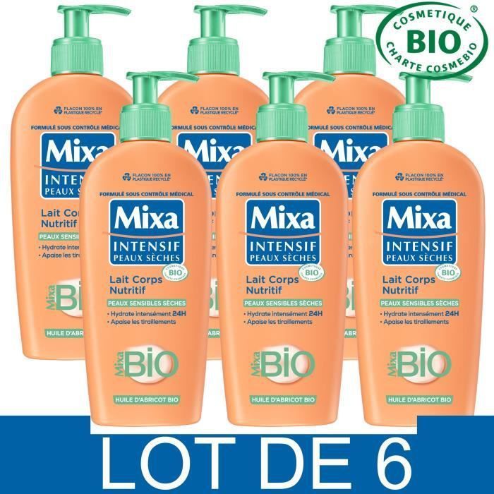 Lait Corps nutritif - MIXA Intensif - Peaux seches - Bio - 250 ml x6 - Photo n°1