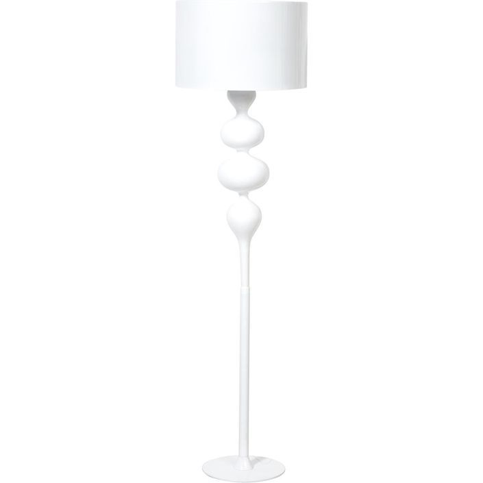 Lampadaire design résine blanc laqué Venzia H 186 cm - Photo n°1