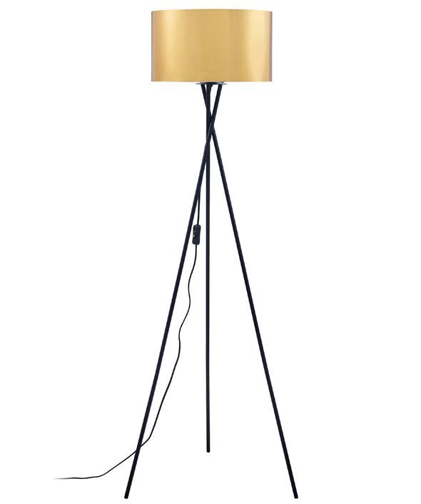 Lampadaire Kima 140 cm - Cuivré et trépied en métal noir pour un style moderne - Photo n°1