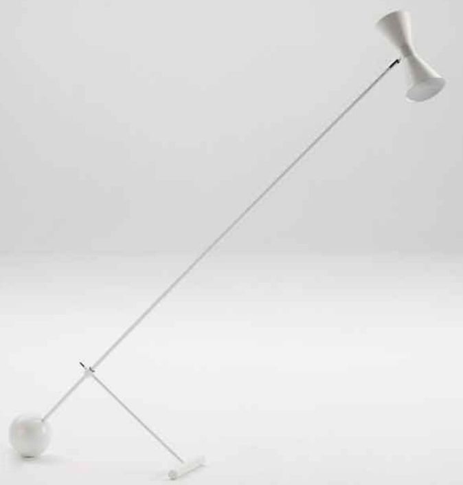 Lampadaire métal blanc Nathanaël H 181 cm - Photo n°1