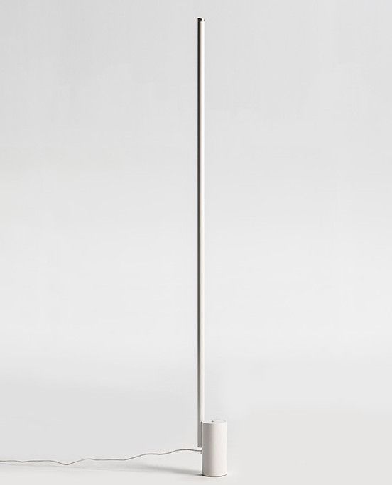 Lampadaire métal blanc avec LED 25 W Loren - Photo n°1