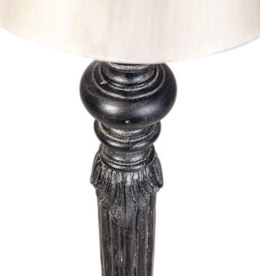Lampe à poser provençale bois noir vieilli Vasco - Photo n°2