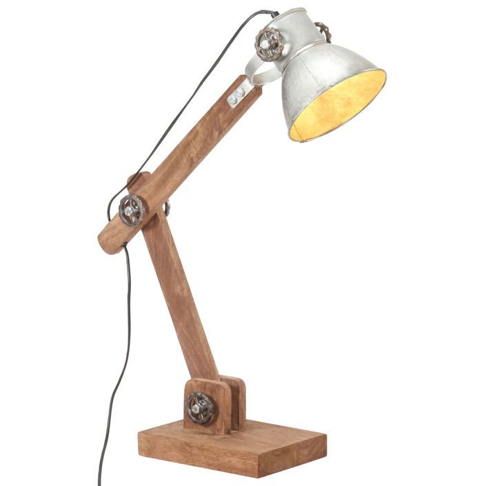 Lampe de bureau industrielle Argenté Rond 58x18x90 cm E27 - Photo n°1