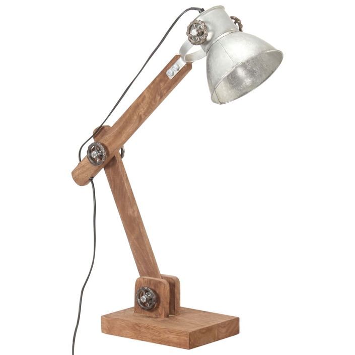 Lampe de bureau industrielle Argenté Rond 58x18x90 cm E27 - Photo n°2