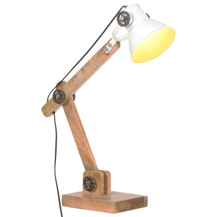 Lampe de bureau industrielle Blanc Rond 58x18x90 cm E27 - Photo n°1